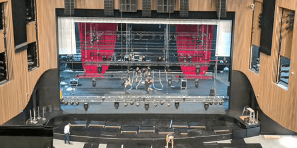 Internal shot of entertainment stage